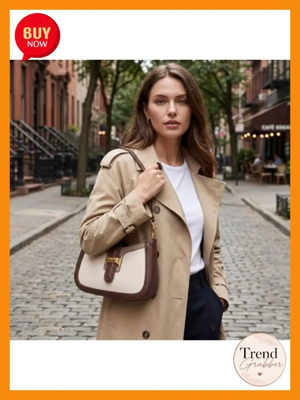Vintage Two-Tone PU Leather Crossbody Bag Small Shoulder Bag Tote